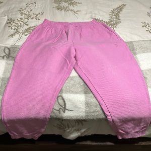 Pink Campus Sweatpants Rib L